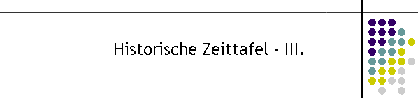 Historische Zeittafel - III.